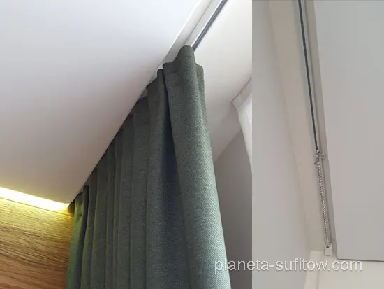 karnisz elektryczny w sufit napinany