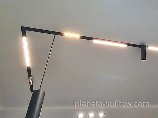 magnetyczne szynowe oświatlenie na suficie