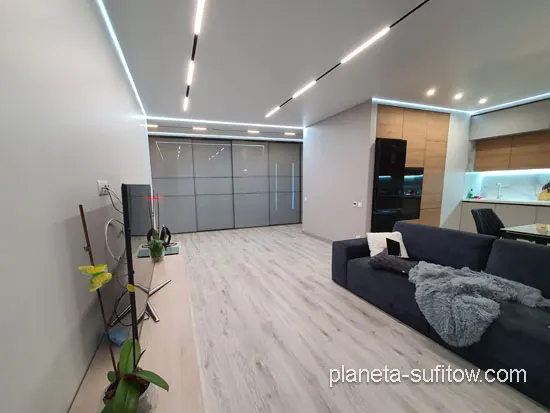 wzory sufitów w salon